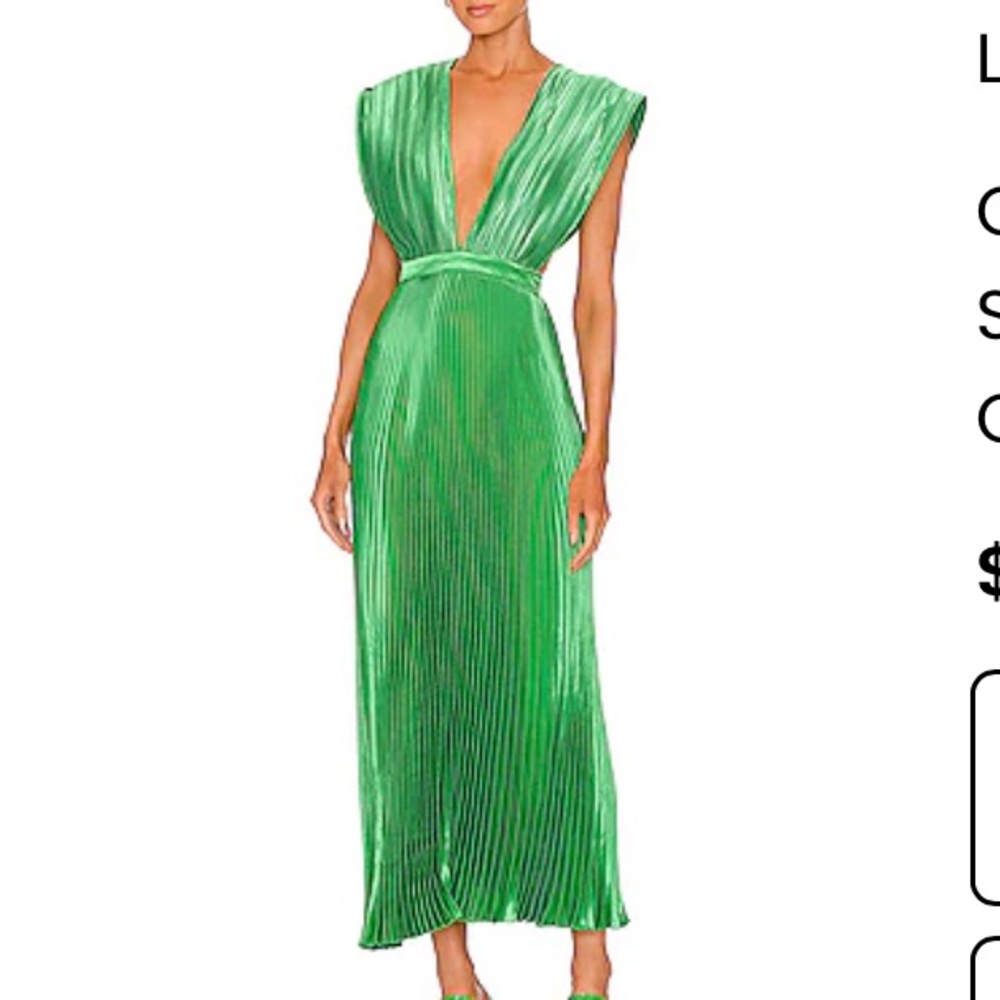 Gala Midi Dress in Bright Green